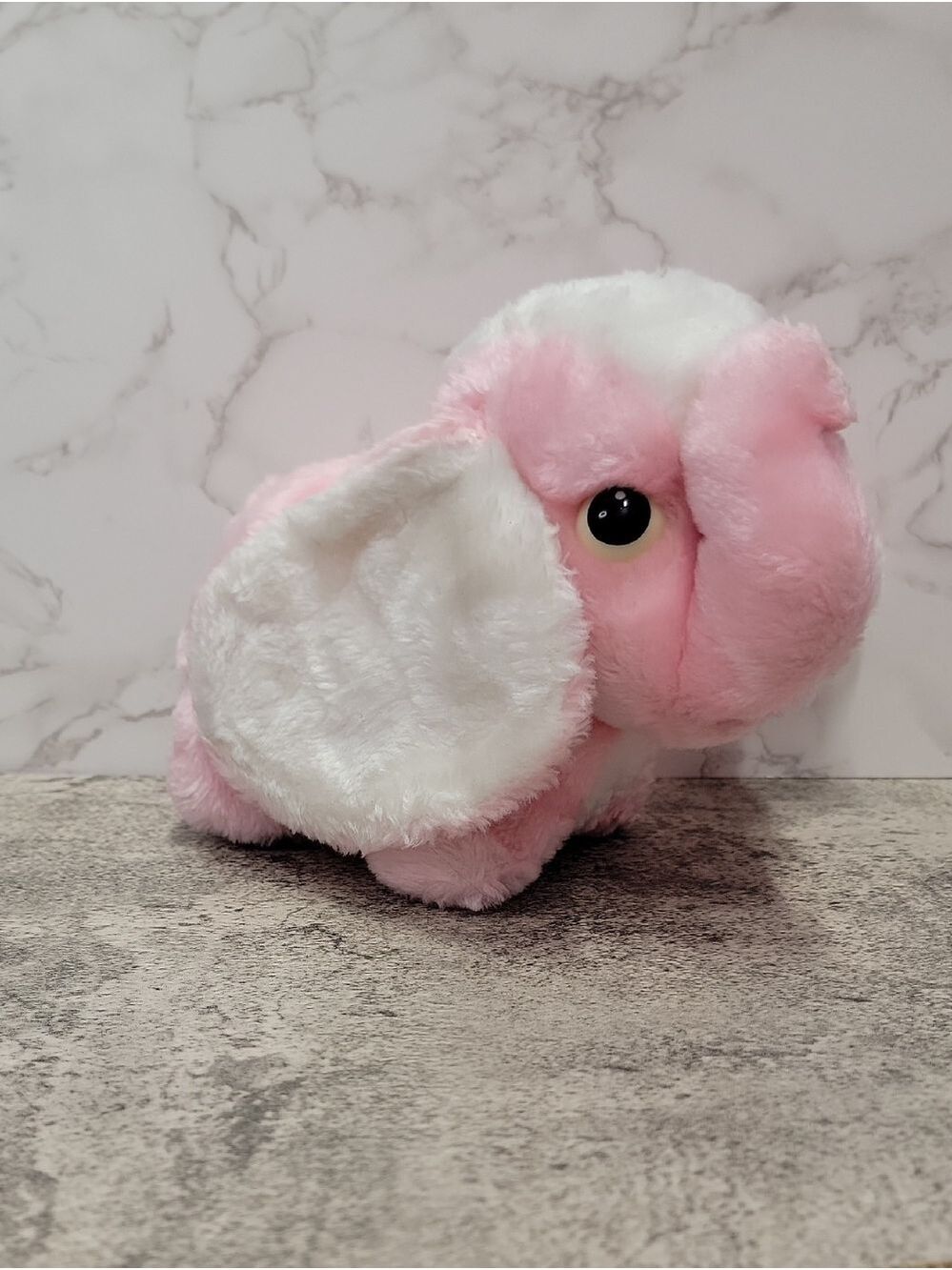 Vintage Dakin Pink Elephant Plush 1977 Chime Rattle Baby Toy